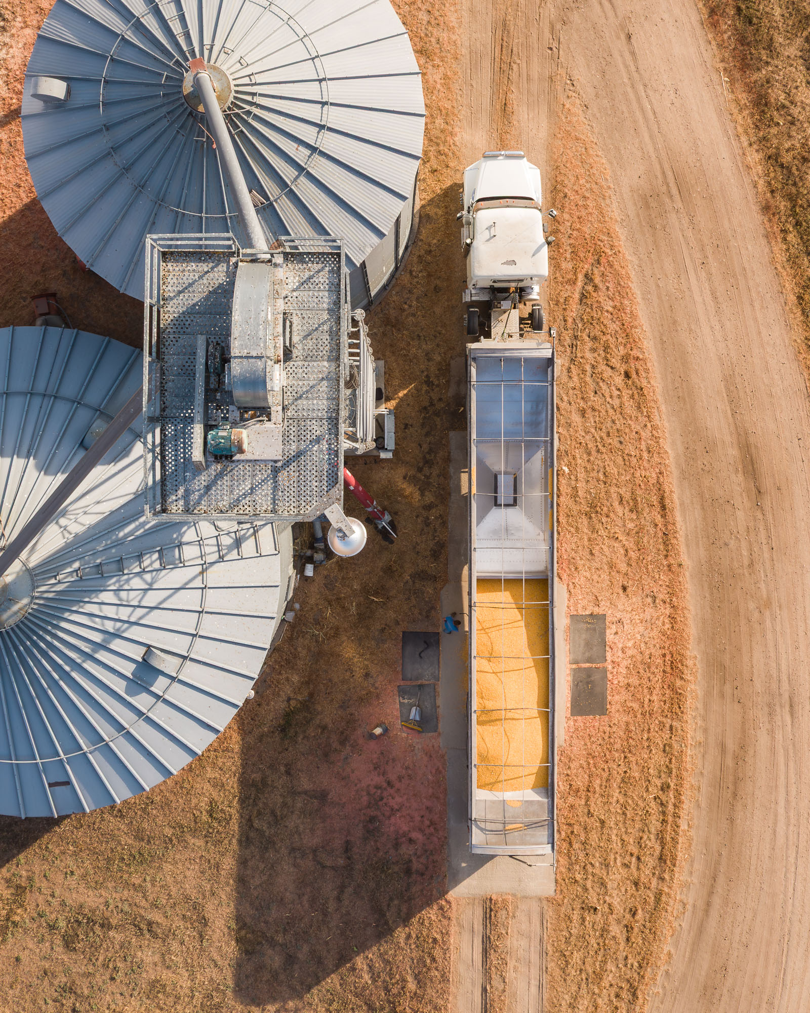 grain truck during harvest photography